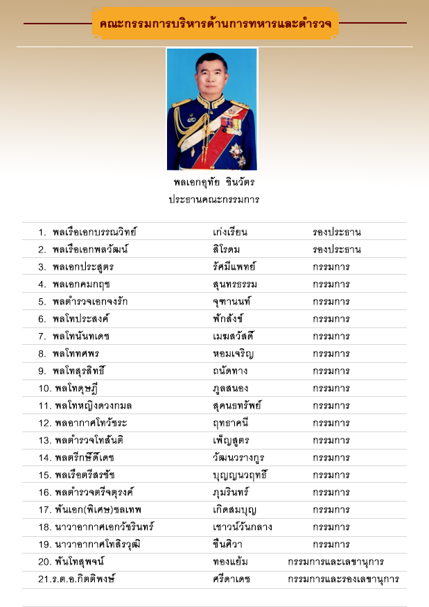 กก.บห.ด้านการทหารและตำรวจ
